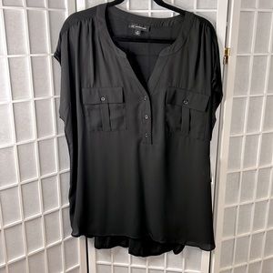 Inc Woman’s Blouse Short Sleeve Top V Neck New With Tags Size 2X